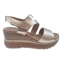 Sandalia piel con cuña Oh...