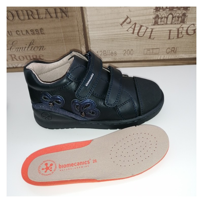 Sandales Garçon Biomecanics 252214 Bioevolution - Taille 28 Bleu Marine - Semelle Rembourrée - Velcro